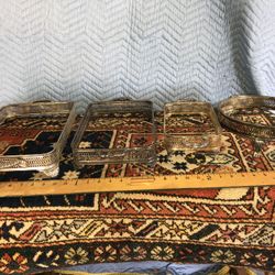 4 Vintage Silver Plate Entre Service (No Insert)