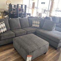 New Gray Best Selling Sectional Sofa Couch *Ottoman Sold Separately *
