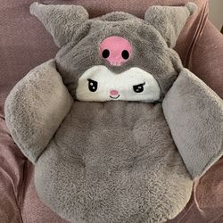 plush Sanrio Kuromi character chair cushion