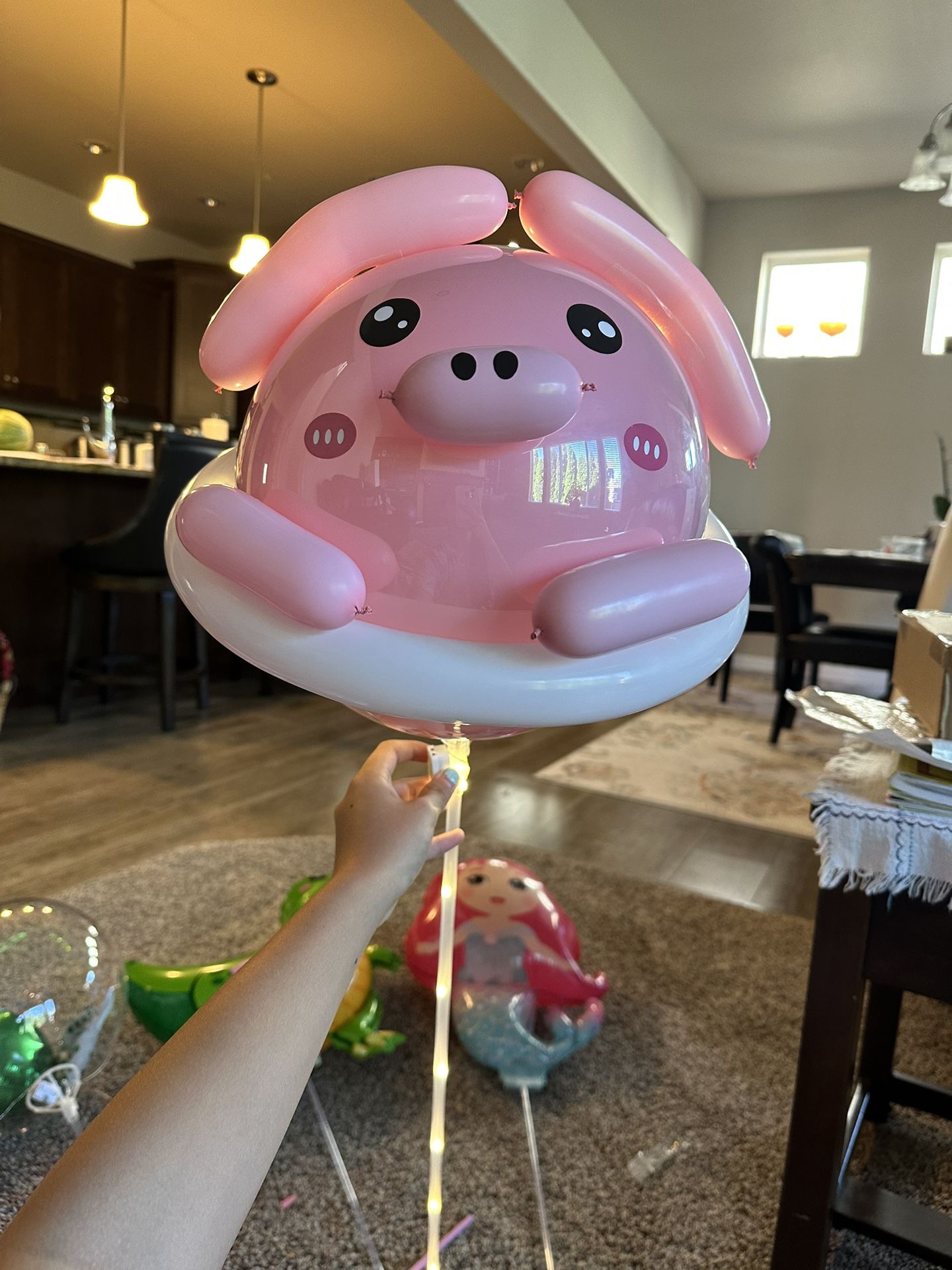 Pig Balloon With Lights.