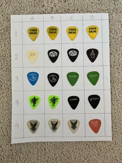 Guitar pics/ autographed/ signed