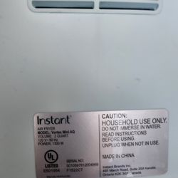 Instant Vortex Mini AQ air Fryer