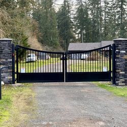 Driveway Gates 18ft Wide Double Swing Door Iron Gate