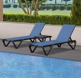 ❤️‍🔥 Domi Pool Lounge Chairs Set of 3