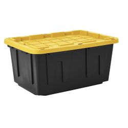 Member's Mark 27 Gallon Heavy-Duty Black and Yellow Storage Tote, 20.6" D x 30.6" W x 14.3" H Brand New Only $7.99