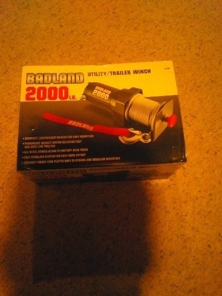 Badlands 2000lb  winch Brand New.