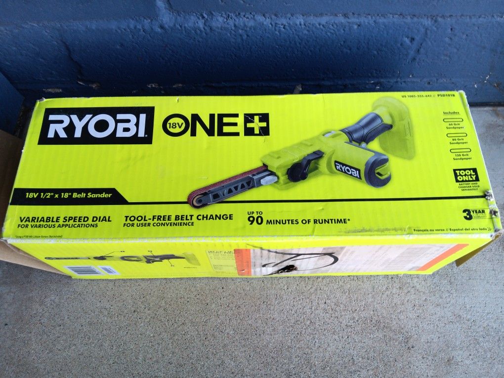 BELT SANDER RYOBI 18V TOOL ONLY