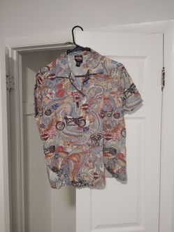 Harley Davidson mens large button up shirt