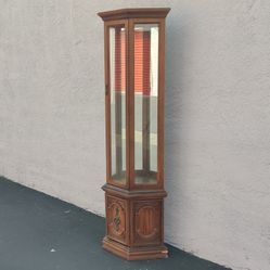 Display Case Lighted Curio China Cabinet



