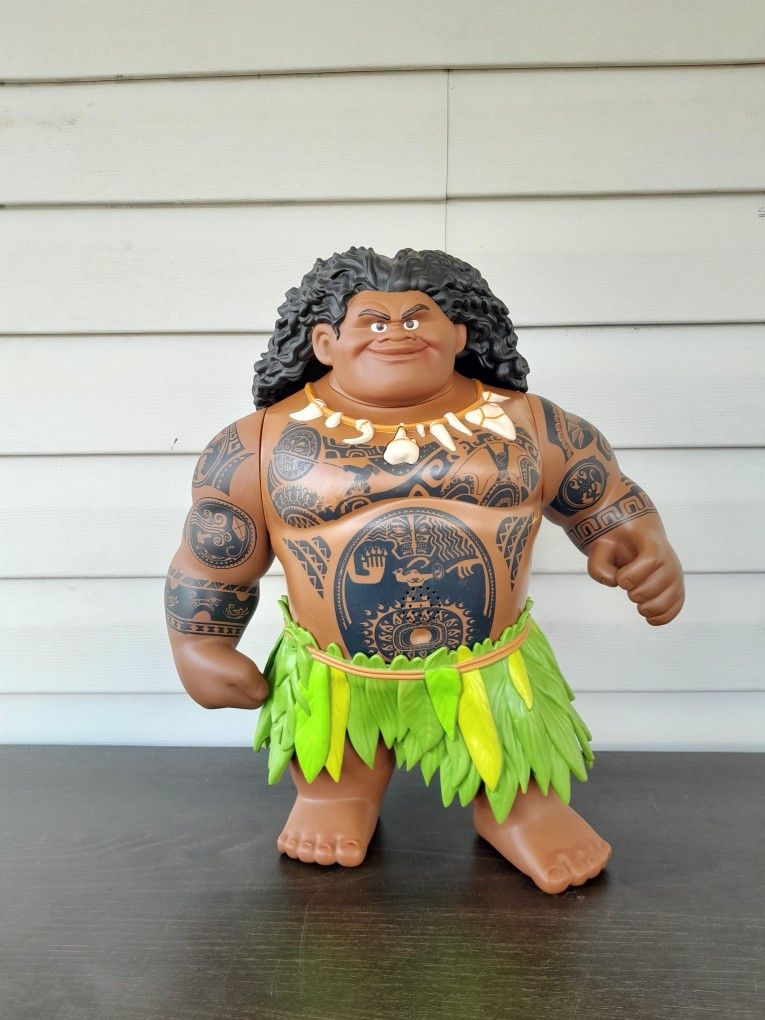 Disney Moana Large Talking Singing MAUI Doll 16 Inch Mega Maui The Rock