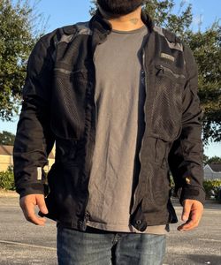 L Black Olympia Motor Sports Mesh Jacket