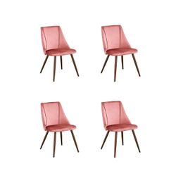 NEW Four (4) Pink Kitchen & Dining Room Chairs  (NO TABLE)