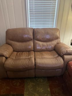 Leather Reclining Loveseat
