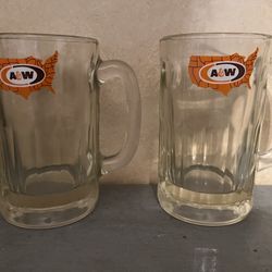 A&W mugs vintage with USA map logo