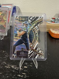 2023 Panini Select - Premier Level Jake Bobo #149 Zebra Prizm Die-Cut (RC)