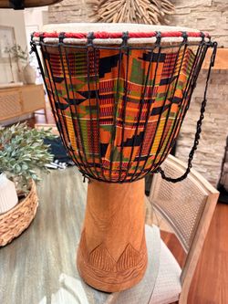 Hand Carved Djembe Drum: