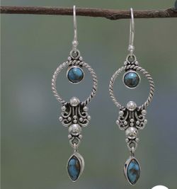 Vintage silver turquoise earrings