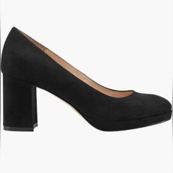 Bandolino Cooler Almond Toe Platform Block Heel Pump 