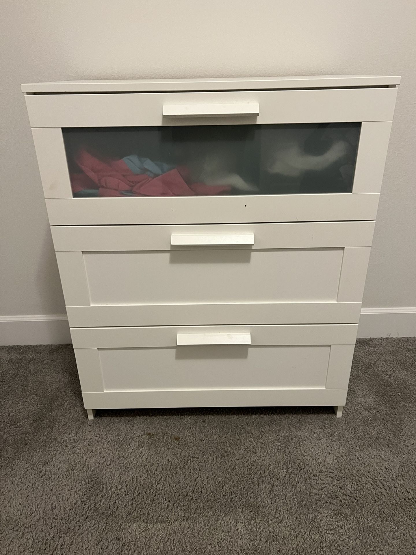 White 3 Drawer Dresser - IKEA Brimnes