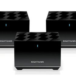 NETGEAR Nighthawk Tri-band Whole Home Mesh WiFi 6 System (MK83) – AX3600 Router with 2 Satellite Extenders, Coverage up to 6,750 sq. ft. and 40+ devic