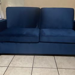 Velvet  Loveseat Sofa Sleeper