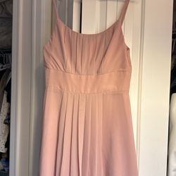 Pink A Line Chiffon Dress Size 8