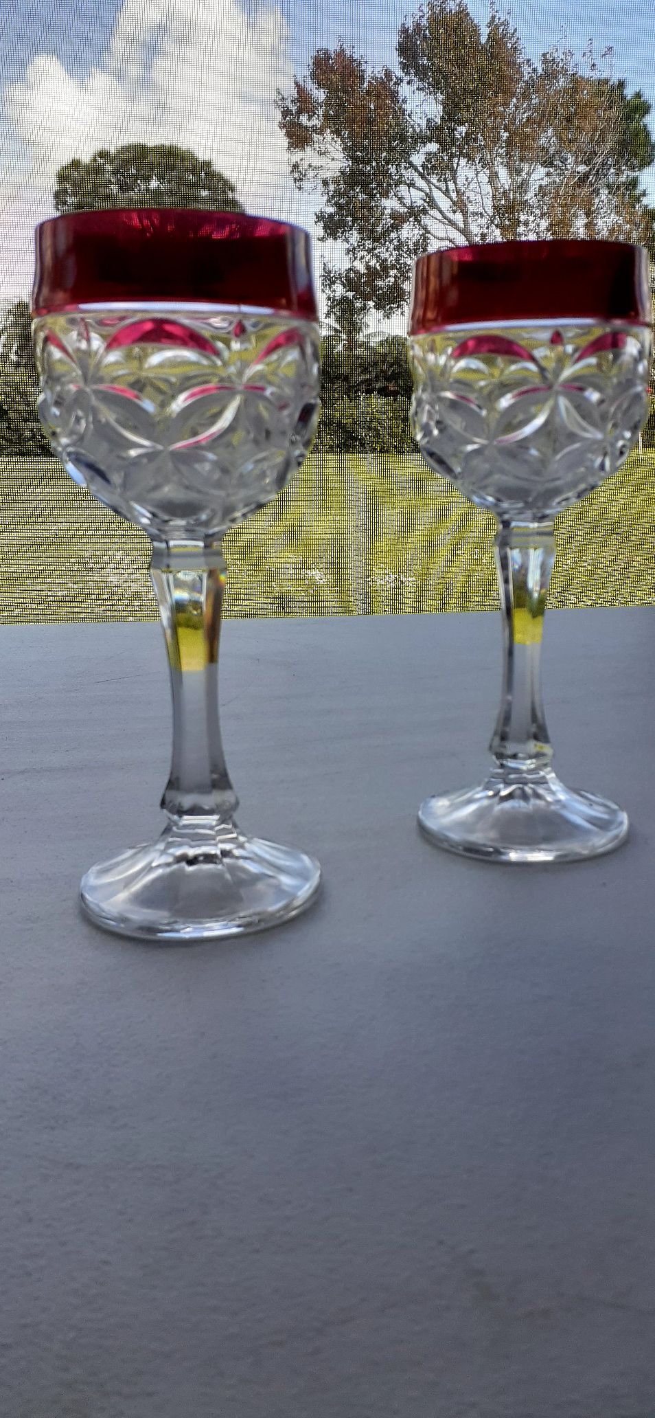 Lead crystal goblets
