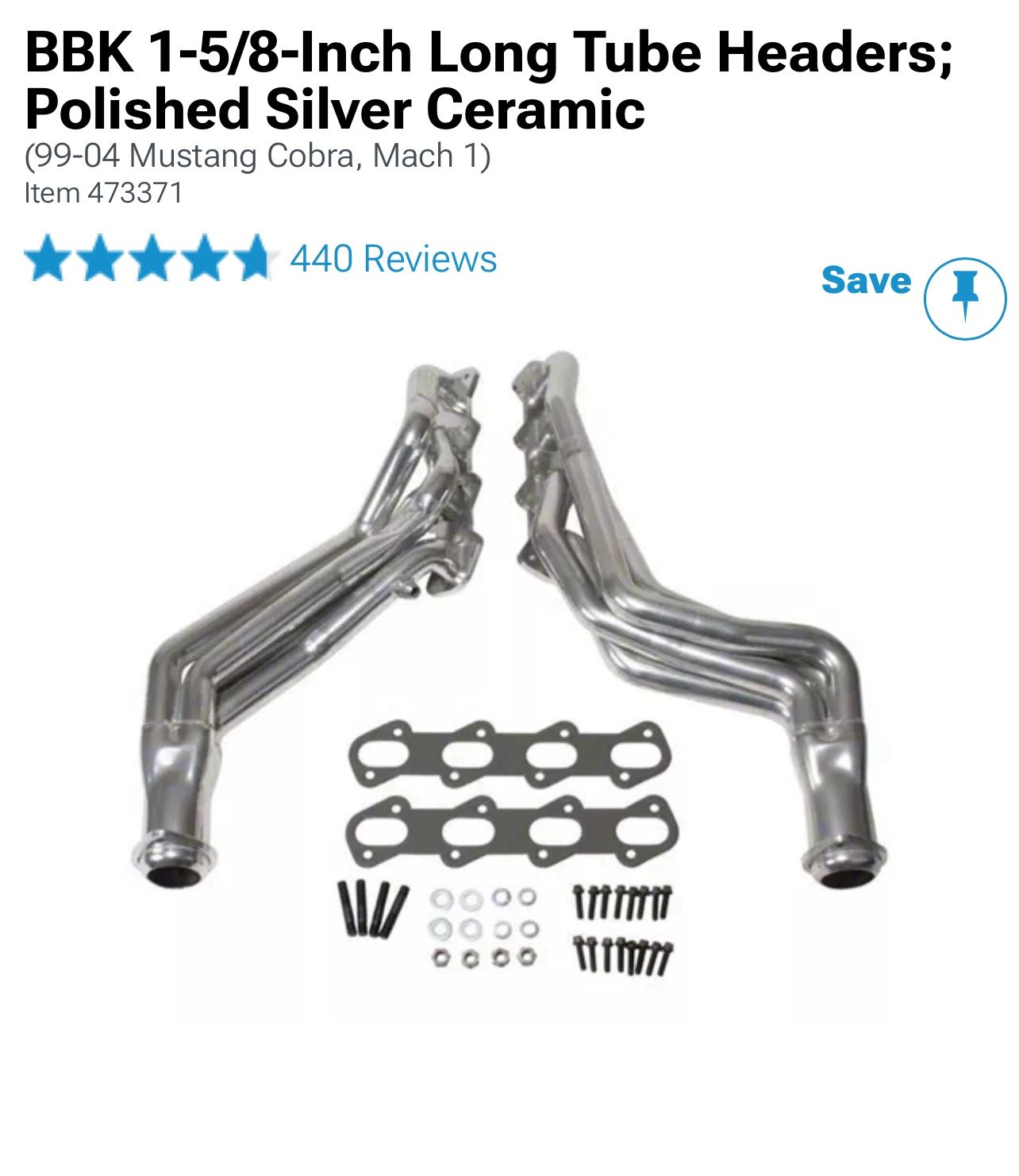 Bbk Long Tube Headers 1 5/8