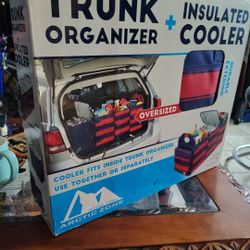 Arctic Zone Collapsible Three-Compartment Trunk Organizer with Insulated Cooler