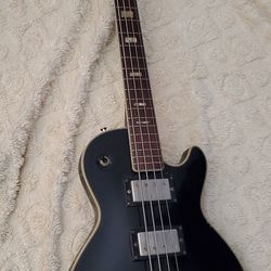 Vintage Lawsuit Era Crestwood Les Paul Bass - Black