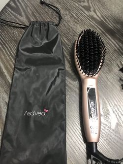 Rose gold AsaVea Straightener heat Brush