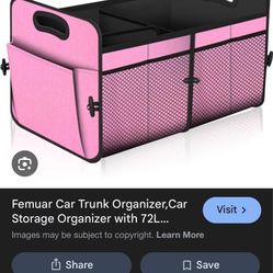 Pink car organizer