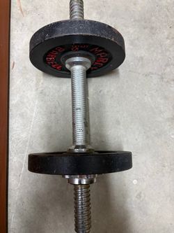 Adjustable Cast Iron Dumbbell – Metal Weight Plates – Heavy Duty