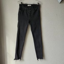 Madewell Black 9" High Rise Skinny Jeans 