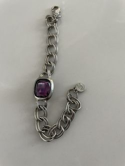 Bracelet (purple/ silver tone)