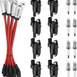 8Pcs Round Ignition Coils,Spark Plug Wires & Spark Plugs For Sale $50.00 50%+ OFF Retail $120.88 NEW