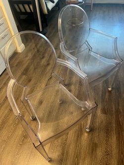 Clear Acrylic Ghost Chairs Set of 2