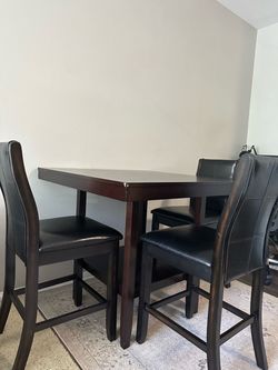 Counter Height Dining Table Set with 3 Chairs