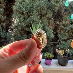 14k gold virgin mary ring