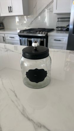 Clear glass jar