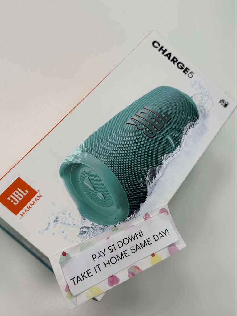 Jbl Charge 5 Bluetooth Speaker New - Pay $1 today and the rest later!!