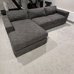 West Elm Couch With Chaise