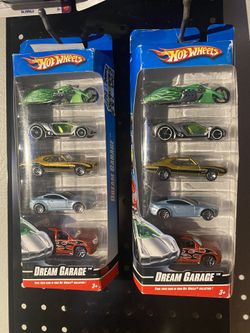 Hot Wheels  5 PACK Dream Garage.   $22 EACH.     Released 2010       $ 22  EACH Release 16 Years Ago Hard to Find 