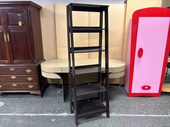 Espresso 5-Shelf Ladder Bookcase