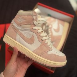 Women Jordan 1s High OG Washed Pink