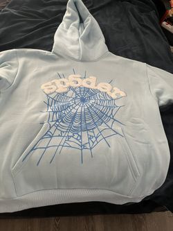 Sky Blue Sp5der Mens Hoodie