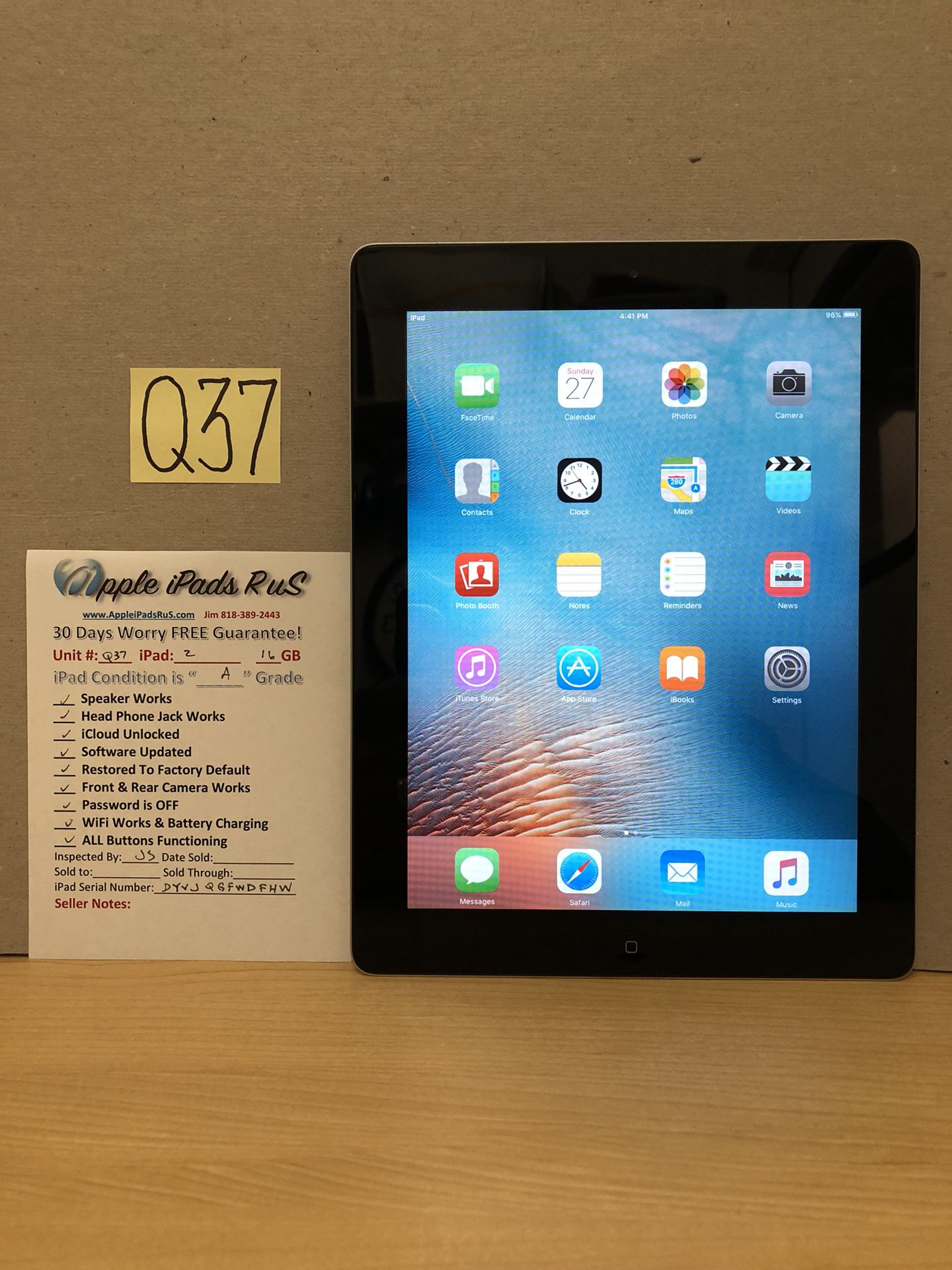 Q37 - iPad 2 16GB