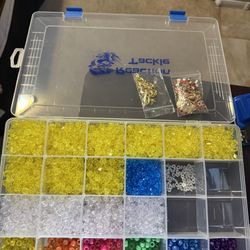 Beads And Charms In Holder