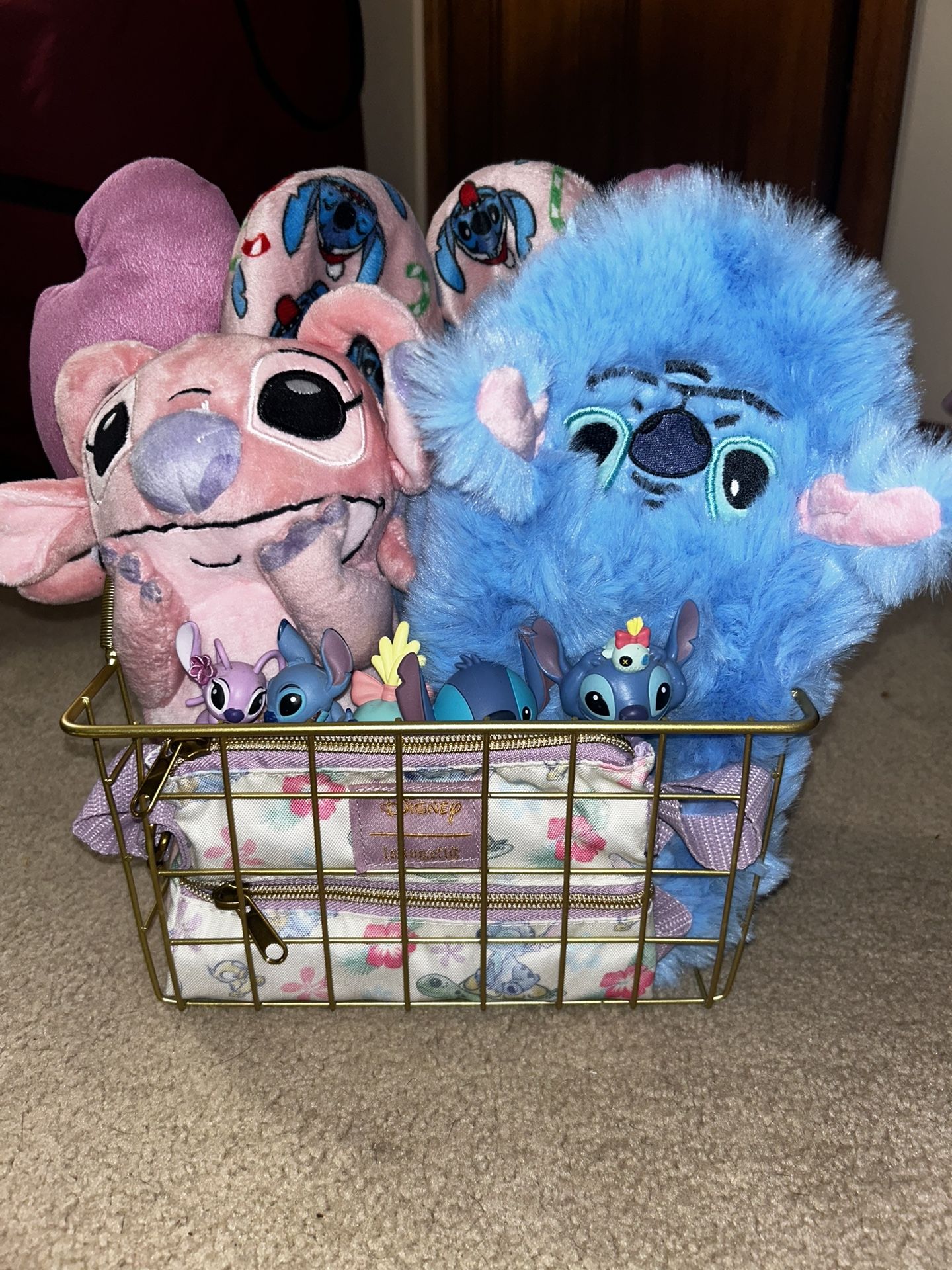 Disney Stitch And Angel Basket