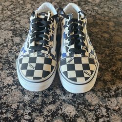 Vans Checkered Blue/Black Womens